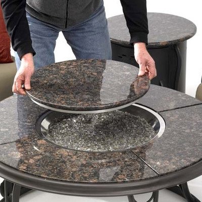 уличный камин из гранита